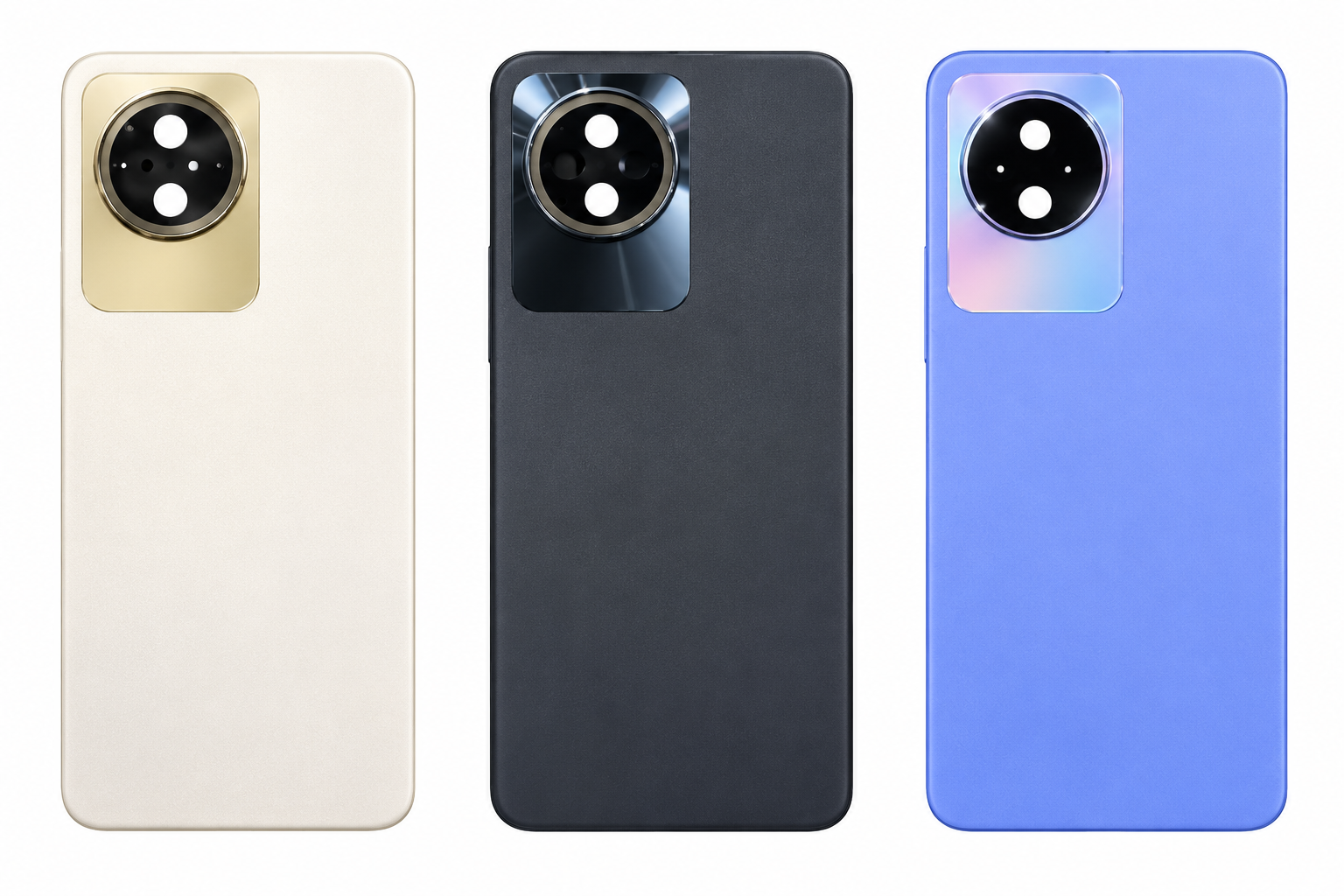 Compatible Replacement for Vivo Y02 4G Full Housing Body – Black, Blue & Gold